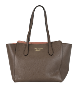 Swing Tote, Leather, Brown, 204991, DB, 3*